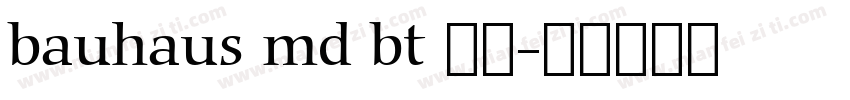 bauhaus md bt 粗体字体转换